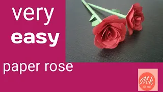 How to make paper roses at home।Diy rose flower from paper।M.k. zone