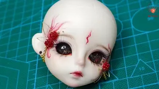 DIY | BJD Faceups stoties | Repainting Dolls | Doll Makeup | L45