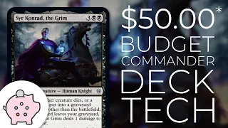 Syr Konrad, the Grim | EDH Budget Deck Tech $50 | Mill | Throne of Eldraine | MTG | Commander