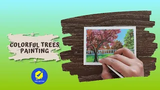 Colorful Trees Painting | Acrylic Painting | For Beginners