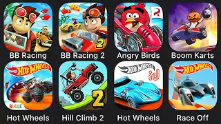 Beach Buggy Racing 2,Boom Karts,Hill Climb Racing 2,Hot Wheels Race Off,Angry Birds Go,BB Racing 2