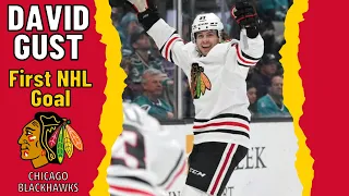 David Gust #37 (Chicago Blackhawks) first NHL goal Feb 25, 2023