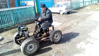 Homemade mini tractor Leader engine 6.5 HP