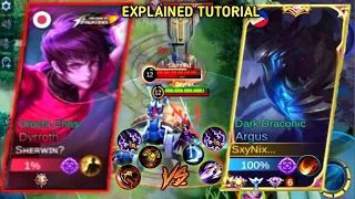 ARGUS VS DYRROTH [WHO WIN] FALLEN ANGEL AGAINST DEMON KING | EXPLAINED TUTORIAL! MLBB