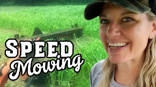 Speed Mowing : So Much Hay (And Rain) Down!