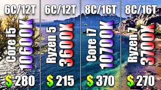 Core i5 10600K vs Ryzen 5 3600X vs Core i7 10700K vs Ryzen 7 3700X