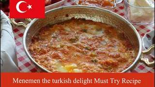 How To Make Menemen (Turkish Egg Dish With Cheese And Tomato Sauce) By Yasar Raja|English subtitles