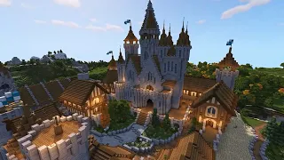Minecraft Castle tutorial how to make with only one command block (2021)