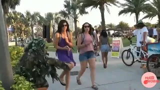 BEST OF BUSHMAN PRANK -Bushman Prank 🤪 These Girls Run Scream so Loud 😅 Bushman Prank! funny videos.