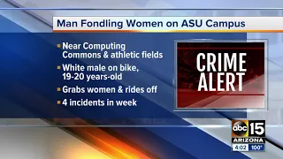 Suspect wanted after series of gropings on ASU Tempe campus