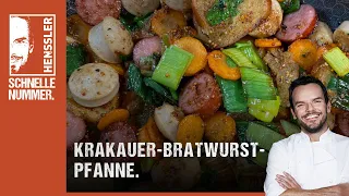 Schnelles Krakauer-Bratwurst-Pfanne Rezept von Steffen Henssler | Günstige Rezepte