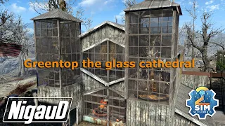 Fallout 4 - Greentop Nursery - The glass cathedral (Sim Settlements 2 build tour)