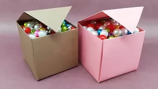 How to make Paper Box that opens and closes | DIY Paper Crafts idea | Easy Origami Box