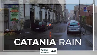 [4K] Catania, Sicily after Flood Walking Tour | Via Messina -  Catania Alluvione