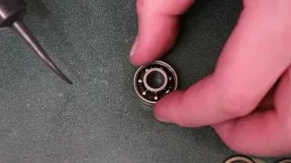 Cleaning Bearings With Crimped on Metal Shields.