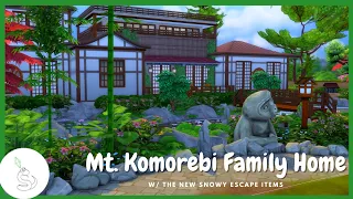 Mt. Komorebi Family Home // The Sims 4 Snowy Escape // Speed Build // No CC