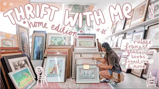 THRIFT WITH ME *HOME EDITION* finding vintage decor, mirrors + furniture to DIY!