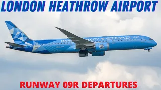 London Heathrow Airport Plane Spotting 2021 | Runway 09R Departures