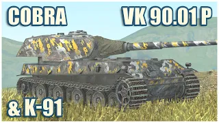 VK 90.01 (P), K-91 & Cobra • WoT Blitz Gameplay