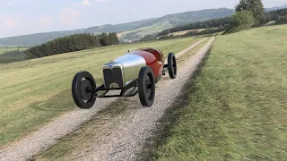 Pre war Riley Brooklands replica modelling the body