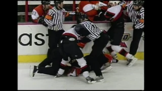 A look back at the Ottawa Senators vs Philadelphia Flyers Hockey Brawl from 2004