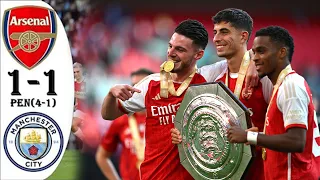 Arsenal vs Manchester City 1-1 Pen (4-1) Extended Highlights Goals - Community Shield 23/24