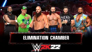 6-Man Elimination Chamber Match Full Gameplay | Elite Heavyweights #2 | WWE2K22 | 4K