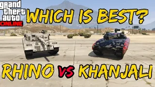 GTA ONLINE : TM-02 KHANJALI VS RHINO (WHICH IS BEST?)