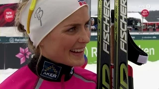 Interview with Therese Johaug after gold in 10 km on the Norwegian Championship