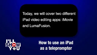 How to use an iPad as a teleprompter