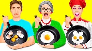 Кулинарный Челлендж: Я против Бабушки | Смешные ситуации с едой от HAHANOM Challenge