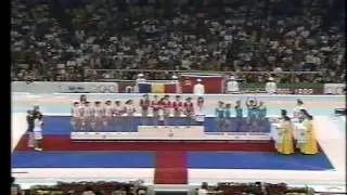 1988 Seoul Victory ceremony of women's gymnastic teams