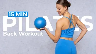 15 Min PILATES WORKOUT with BALL - Get a Strong & Healthy Back!