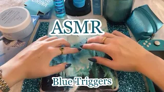 ASMR Tapping & Scratching On Blue Items! 💙 No Talking