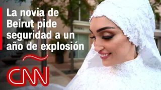 Beirut a un año de la explosión: novia vuelve al sitio del video y las protestas llenan las calles