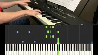 [SYNTHESIA] Ghostbusters Theme Piano Cover (Elmer Bernstein's Score) Tutorial