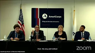 AmeriCorps Board of Directors Public Meeting, May 13, 2022