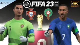 RONALDO or ZIYECH? Who is better goalkeeper? PORTUGAL vs MOROCCO, FIFA 23, PS5, 4K