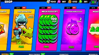 😱OMG!!!🤯 NEW BRAWLER IS HERE?!✅ 100 MEGA EGGS GIFT!🥚 LAST FREE REWARDS!🎁 BRAWL STARS LUCKY OPENING