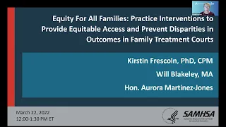 GAINS Webinar: Equity for All Families: Providing Equitable Access in FTCs