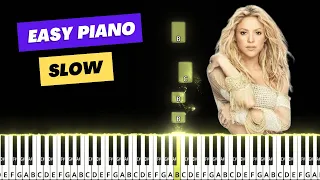 WAKA WAKA | SHAKIRA | EASY PIANO | SLOW | PIANO TUTORIAL #PianoTutorial #EasyPiano #SlowPiano