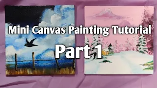 Mini Canvas Painting Tutorial for Beginners | Amazing Artwork | Time lapse | Part 1