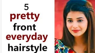 5 Everyday hairstyles for girls /Front hairstyle for thin hair/ Hairstyle for long medium short hair