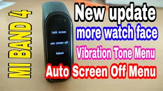Mi band 4 new updation auto screen off time menu added