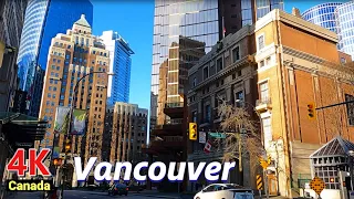 🇨🇦【4K UHD】Downtown Walking Tour, 🌈👟🇨🇦Vancouver Canada Feb 2022