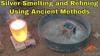 Silver Smelting & Refining From Film With Ancient Techniques