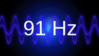 91 Hz clean pure sine wave BASS TEST TONE frequency