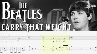 The Beatles - Carry That Weight (Bass + Drum Tabs) By Paul McCartney & Ringo Starr #chamisbass #bass