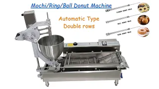 T-100S Automatic Ball/Mochi/Ring Donut Machine Double Rows Donut Fryer