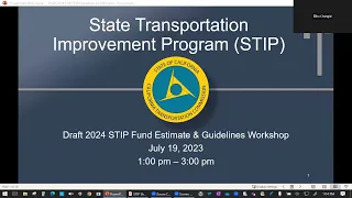 Draft 2024 STIP Fund Estimate & Guidelines Workshop | California Transportation Commission